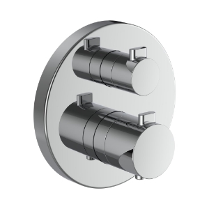 Picture of LAUFEN - MEDA - Fertigmontage-Set für thermostatischen 2-Griff Unterputz-Duschenmischer, zu Simibox Standard & Simibox Light, Chrom, Art.Nr. :HF506676100000