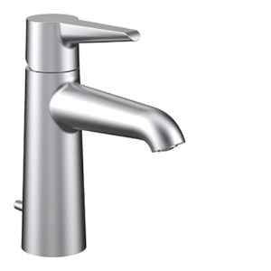 Bild von LAUFEN - PURE - Waschtischmischer, Ausladung 110 mm, Festauslauf, Eco+ Funktion, ohne Ablaufventil, PVD inox look, Art.Nr. :HF901702423000