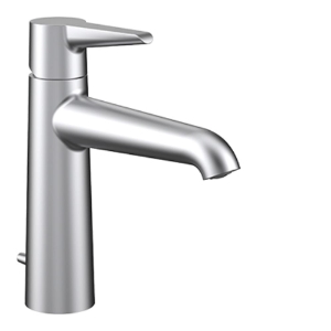 Bild von LAUFEN - PURE - Waschtischmischer, Ausladung 140 mm, Festauslauf, Eco+ Funktion, ohne Ablaufventil, PVD inox look, Art.Nr. :HF901704423000