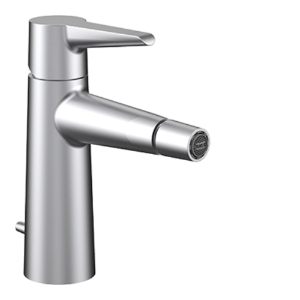 Bild von LAUFEN - PURE - Bidetmischer, Ausladung 121 mm, Festauslauf, Eco+ Funktion, mit Ablaufventil, PVD inox look, Art.Nr. :HF901710423000