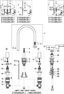 Picture of LAUFEN - HEBEL  25MM OHNE LOGO CHRO, Art.Nr. :H3903300040631