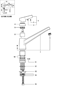 Picture of LAUFEN - AUSLAUF SPUELTISCH MONTIERT SWAP CHRO, Art.Nr. :WI534096100000