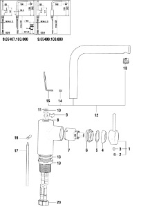 Picture of LAUFEN - AUSLAUF 160MM TWINPLUS S/BEDIENUNG CHRO, Art.Nr. :WI534112100000