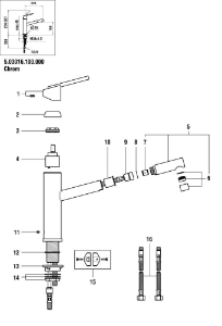 Picture of LAUFEN - HANDBRAUSE KÜCHENMISCHER SIMICHROM CHRO, Art.Nr. :WI539021100000