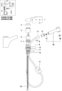 Picture of LAUFEN - AUSZUGBRAUSE CITYPRO CHRO, Art.Nr. :WI539036100000
