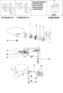 Picture of LAUFEN - UMSTELLKNOPF ZU WANDMISCHER KARTELL CHRO, Art.Nr. :WI569026100
