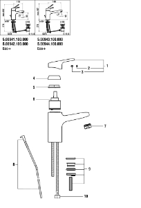 Picture of LAUFEN - HEBEL ECO+ CITYPRO 48MM E40 LAUFEN CHRO, Art.Nr. :WI570092100660