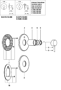 Picture of LAUFEN - HEBEL TWINPLUS d48 E40 S-BOX LAUFEN CHRO, Art.Nr. :WI570106100600