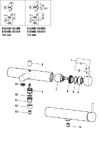 Picture of LAUFEN - HEBEL UMGE TWINPLUS d48 E40 LAUFEN CHRO, Art.Nr. :WI570106100660
