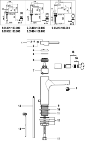 Picture of LAUFEN - HEBEL TWINPLUS 42MM K35 LAUFEN CHRO, Art.Nr. :WI570111100600