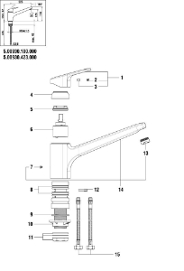 Picture of LAUFEN - HEBEL CITYPRO d55 E40 SPÜLT LAUFEN CHRO, Art.Nr. :WI570118100600