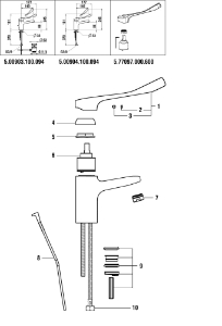 Picture of LAUFEN - HEBEL CITYPRO LIBERTY 48MM E40 LAUFEN CH, Art.Nr. :WI570121100600