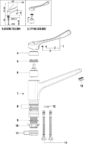 Picture of LAUFEN - HEBEL SPT. CITYPRO LIBERTY LAUFEN CHRO, Art.Nr. :WI570144100600