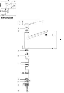 Picture of LAUFEN - HEBEL SWISSTAP KÜCHEN K35 LAUFEN F428, Art.Nr. :WI570200428600