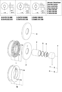 Bild von LAUFEN - HEBEL TWINPLUS SLIM d48 LAUFEN F426, Art.Nr. :WI570208426600