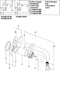 Picture of LAUFEN - HAUBE TWIN d42 ZU K35 LAUFEN F462, Art.Nr. :WI9156760462600