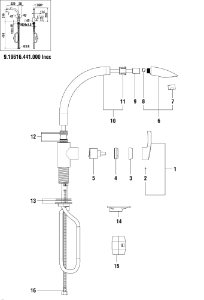 Picture of LAUFEN - SCHWENKAUSLAUF 220MM KÜCHE SURF INOX, Art.Nr. :WI9157740441000