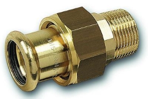Bild von +GF+ PRESS-FIT Wasser Verschraubung Siliziumbronze, d 22, R 3∕4, Art.Nr. :767633310