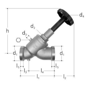 Picture of JRG LegioStop Schrägsitzventil Rotguss, Anmerkung , Zoll 2 1∕2, DN 65, Art.Nr. :5211.065