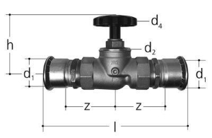 Picture of JRG LegioStop Geradsitzventil Mapress Rotguss, Anmerkung *, DN 65, d 76.1, Art.Nr. :5358.076