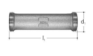 Picture of Zwischenstück Rotguss, d1 3∕4, DN 15, Art.Nr. :5451.100