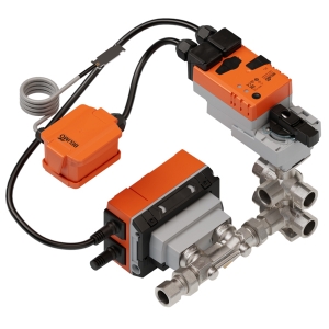 Picture of Belimo Elektr. 6-Weg-PI-RKH EPIV, AC/DC 24 V, BACnet MS/TP, Modbus RTU, MP-Bus, 2...10 V, DN 15, Innengewinde, Rp 1/2", PN 16, ps 1600 kPa, V'nom 1500 l/h, Mediumstemperatur 6...80°C [43...176°F], mit Anlegesensor Feuchte, Kabellänge 2 + 2 m, Art.Nr. :EP015R6+BAC-HHM