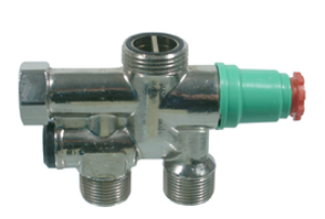 Picture of TKM Einrohrventile TKM M68 RA 46 F/SF Messing vernickelt, Ausführung regulierbar 20 ‑ 80 %, Anschluss unten, Abmessung: M23, Typ: M68 RA 46 F, Art.Nr. :10269236