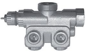 Picture of TKM Einrohrventile TKM TP4000 Messing vernickelt, Grundeinstellung als Bypass 50%, Regulierbar 20% - 80%, mit Ventileinsatz RA-N, Betriebstemperatur max. 90 °C, Betriebsdruck max. 6 bar, Anschluss Innengewinde ″: 3/8, Art.Nr. :10237227