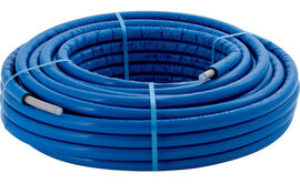 Picture of Geberit FlowFit/PushFit Metallverbundrohr, rund vorgedämmt blau, Rollenware: d=25mm, Dämmung=6mm, L=25m, Art.Nr. :619.102.00.2