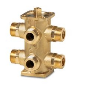 Picture of Siemens - 6-Weg Kugelhahn kompakt, Aussengewinde, PN16, DN10, kvs links 1.95, rechts 0.4, Art.Nr. :VWG42.10-1.95-0.4