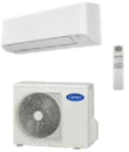 Bild von Carrier - SINGLE-SPLIT-SYSTEME, HIGH LINE, 40/38 WHH 035 weiß, 40WHHW035D1A0TEE (IDU) 38WHSH035A1A0TEE (ODU), KL 3,5 kW, HL 4,2 kW, Art.Nr. : ZC00034