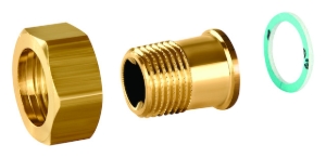 Bild von Honeywell Resideo - Anschlussverschraubung ASV-CS mit Außengewindetülle R 3/4, G 1, flach dichtend, Art.Nr.: ASV-CS-20-O-F2