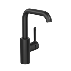 Bild von KWC - BEVO Waschtisch schwenkA160 matt black, ohne Ablaufventil flex-PEX 3/8", seitenbedient, Art.Nr. : 12.421.142.176FL