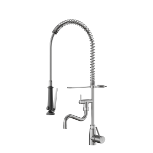 Bild von KWC - GASTRO E GeschirrbrauseA200 edelstahl, mit Auslauf, flex 1 1/4 m.Übergang 3/8", Art.Nr. : 24.561.144.700FL