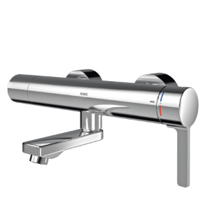 Bild von KWC F5L-Therm - F5LT1114, Thermostat-Einhebel-Wandbatterie mit vormontierter Hygieneeinheit, Gesamttiefe:275 mm, Gesamtbreite:340 mm, Drucklos:nein, Einstellbare Fließzeit:nein, Art.Nr. : 3600003852